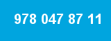 978 047 87 11 978 047 87 11